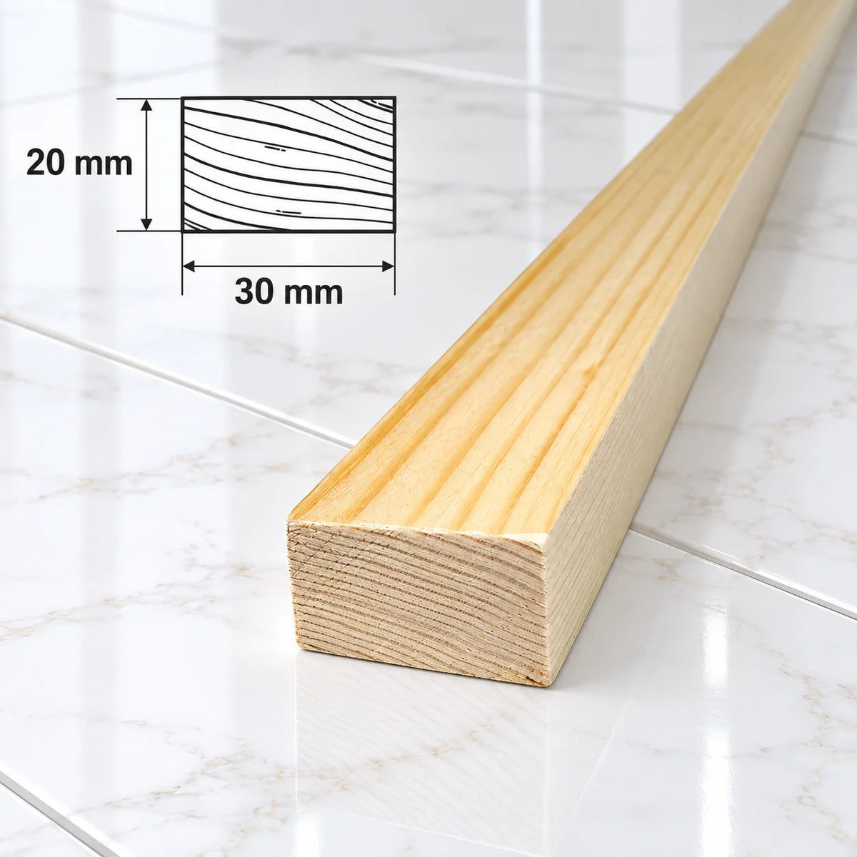 Planed Timber Beams | Pine & Spruce PSE Wood Battens In 30 X 20 MM