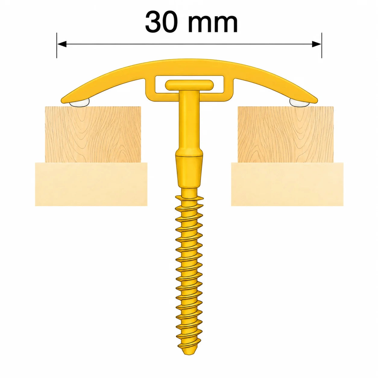 30mm PVC wood effect door threshold strip for smooth floor transitions.
