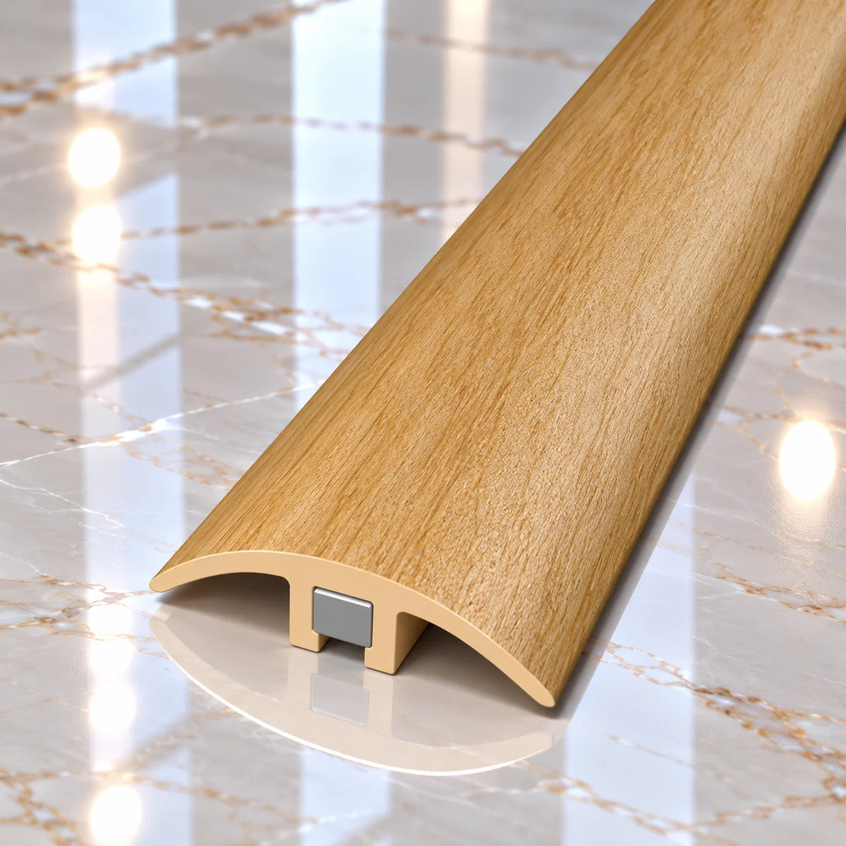 PVC 32mm Wood Effect Floor Threshold Trim offering a practical solution for covering expansion gaps and unfinished edges between adjoining floors.