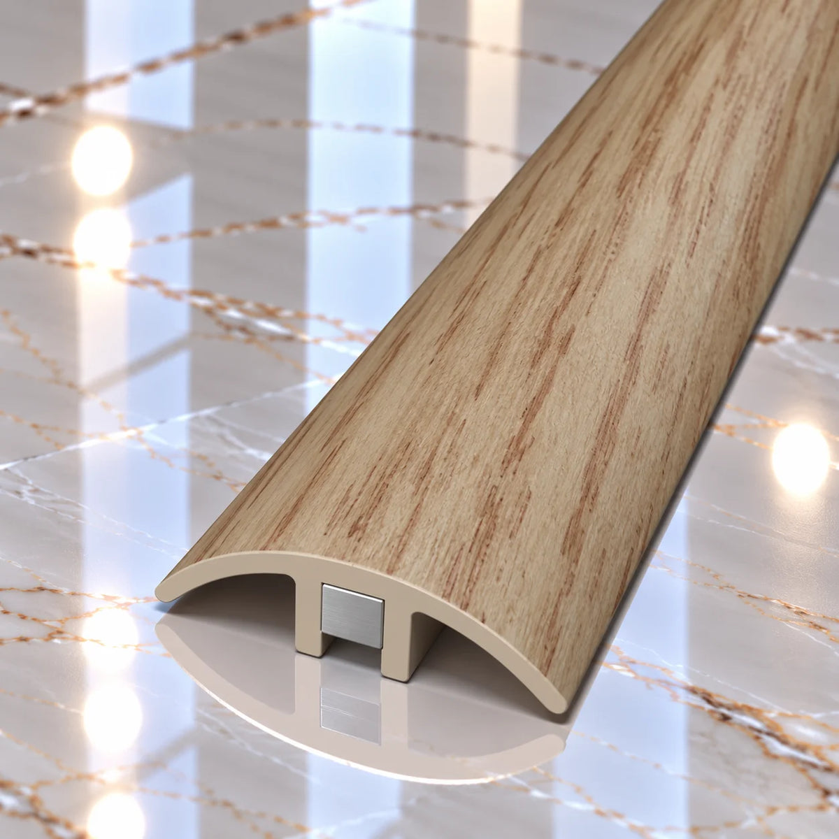 PVC 32mm Wood Effect Floor Threshold Trim offering a practical solution for covering expansion gaps and unfinished edges between adjoining floors.