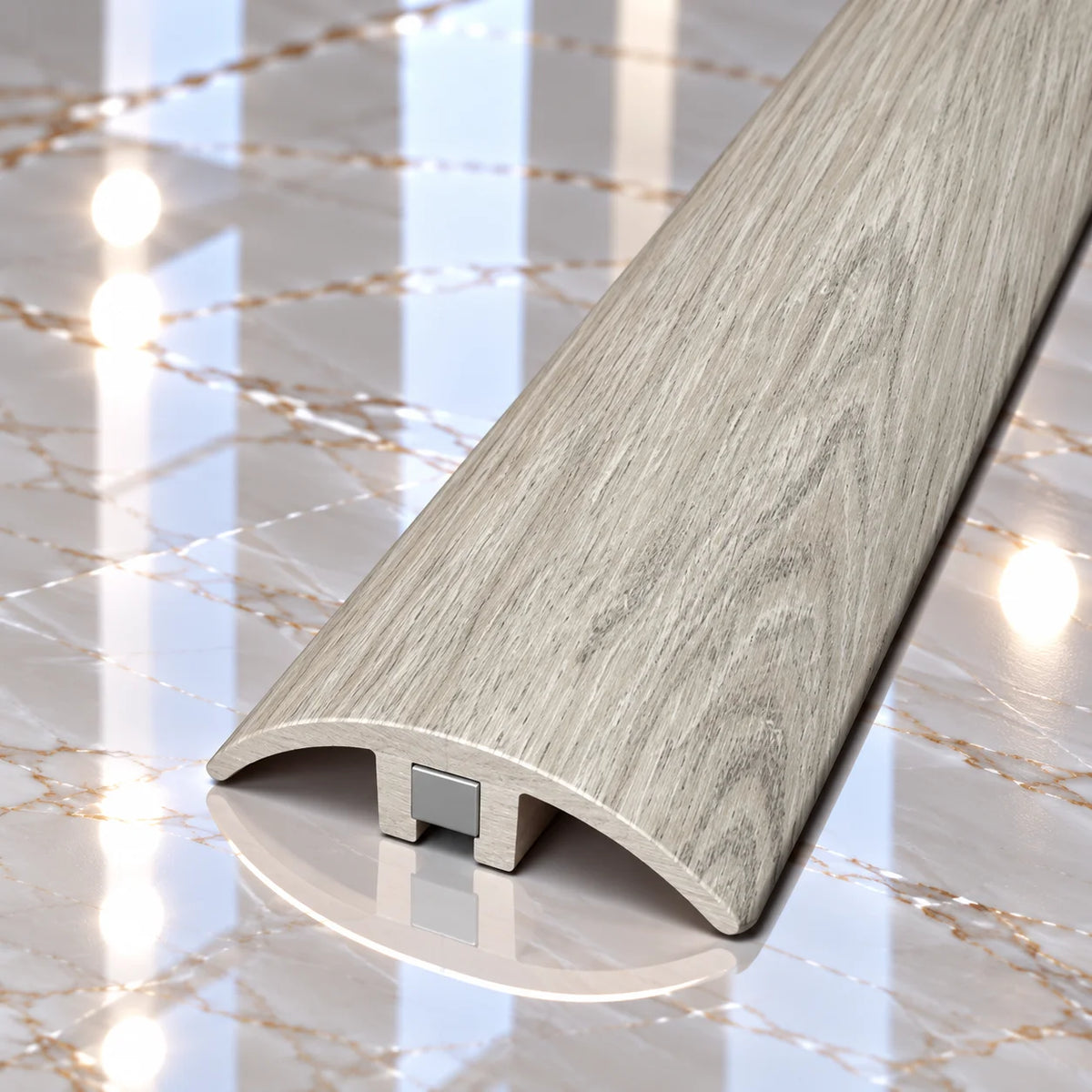 PVC 32mm Wood Effect Floor Threshold Trim offering a practical solution for covering expansion gaps and unfinished edges between adjoining floors.