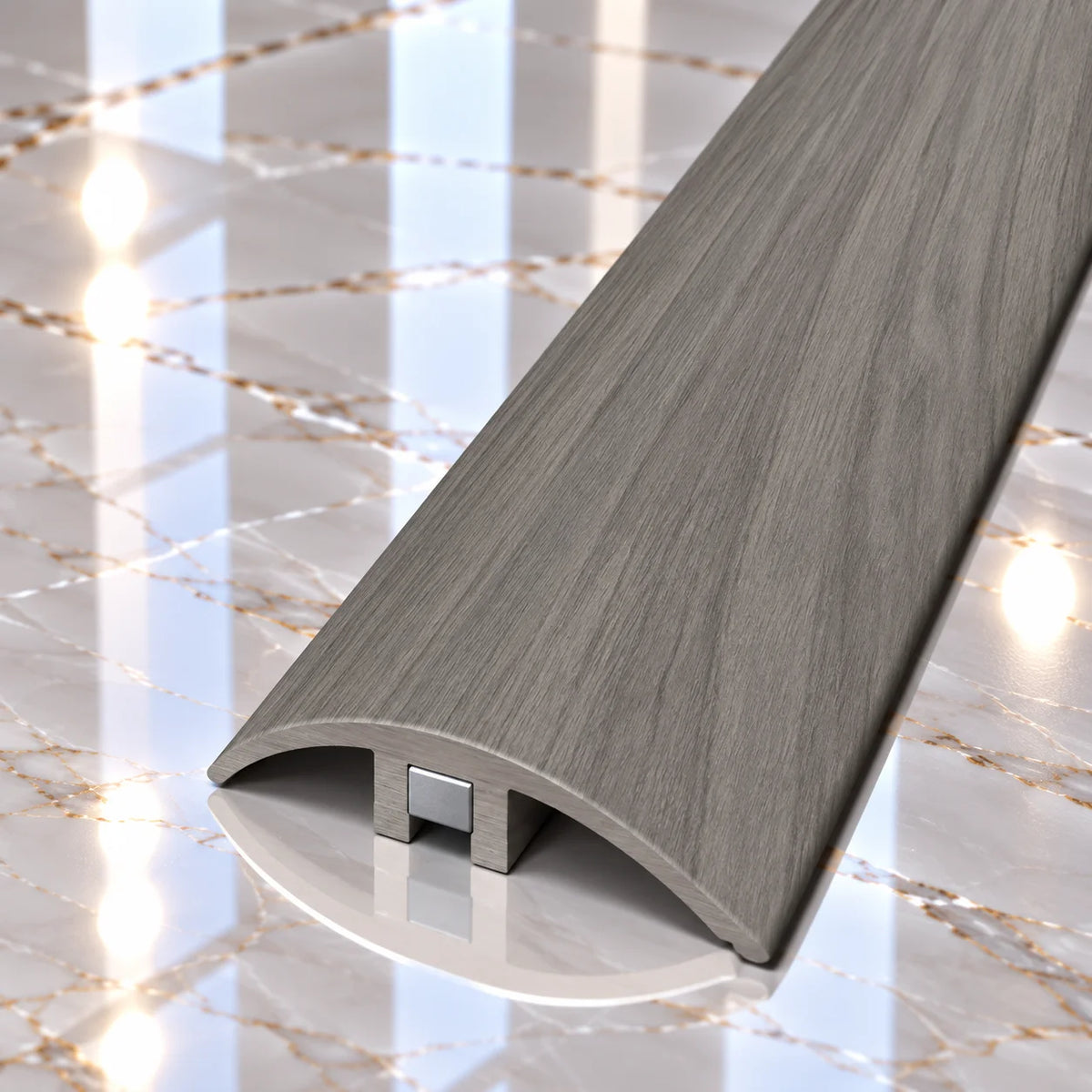 Wood Effect PVC Flooring Transition Strip 32mm featuring a realistic timber-style finish for coordinating with laminate and wood-effect flooring.