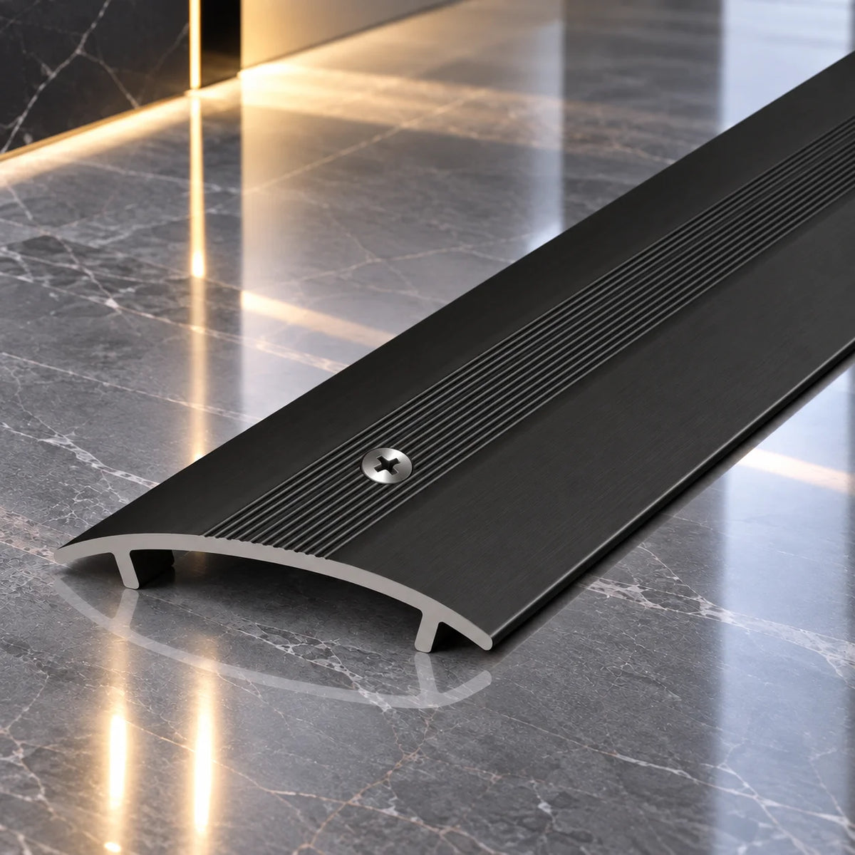 36mm twin grip aluminium carpet door bar for creating a secure and professional joint between two carpets