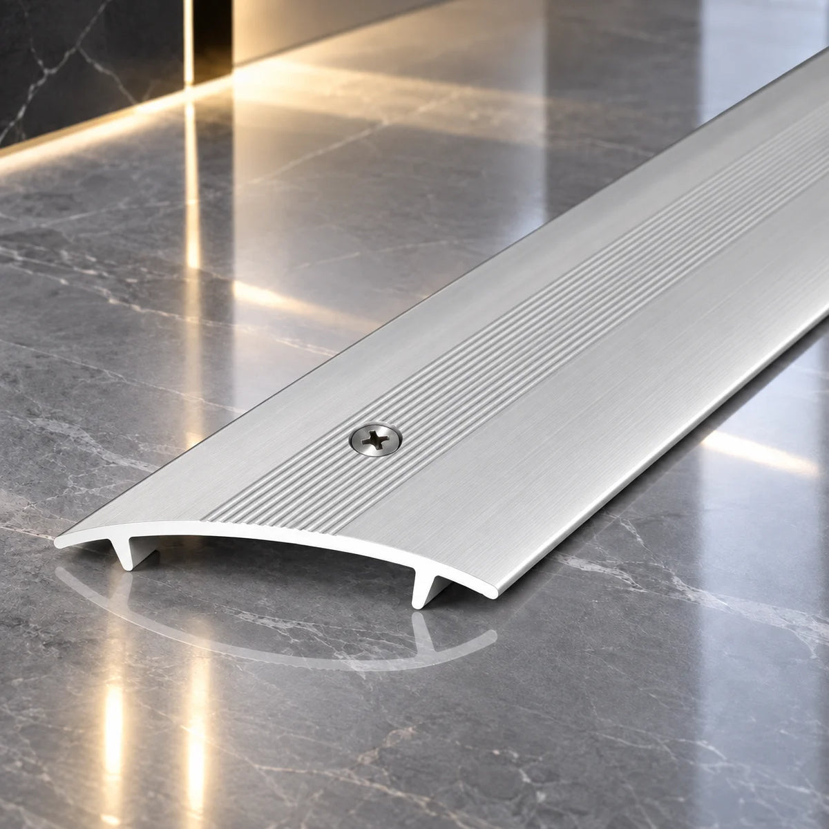 36mm heavy duty aluminium twin grip carpet strip for securely joining two carpet edges in doorways