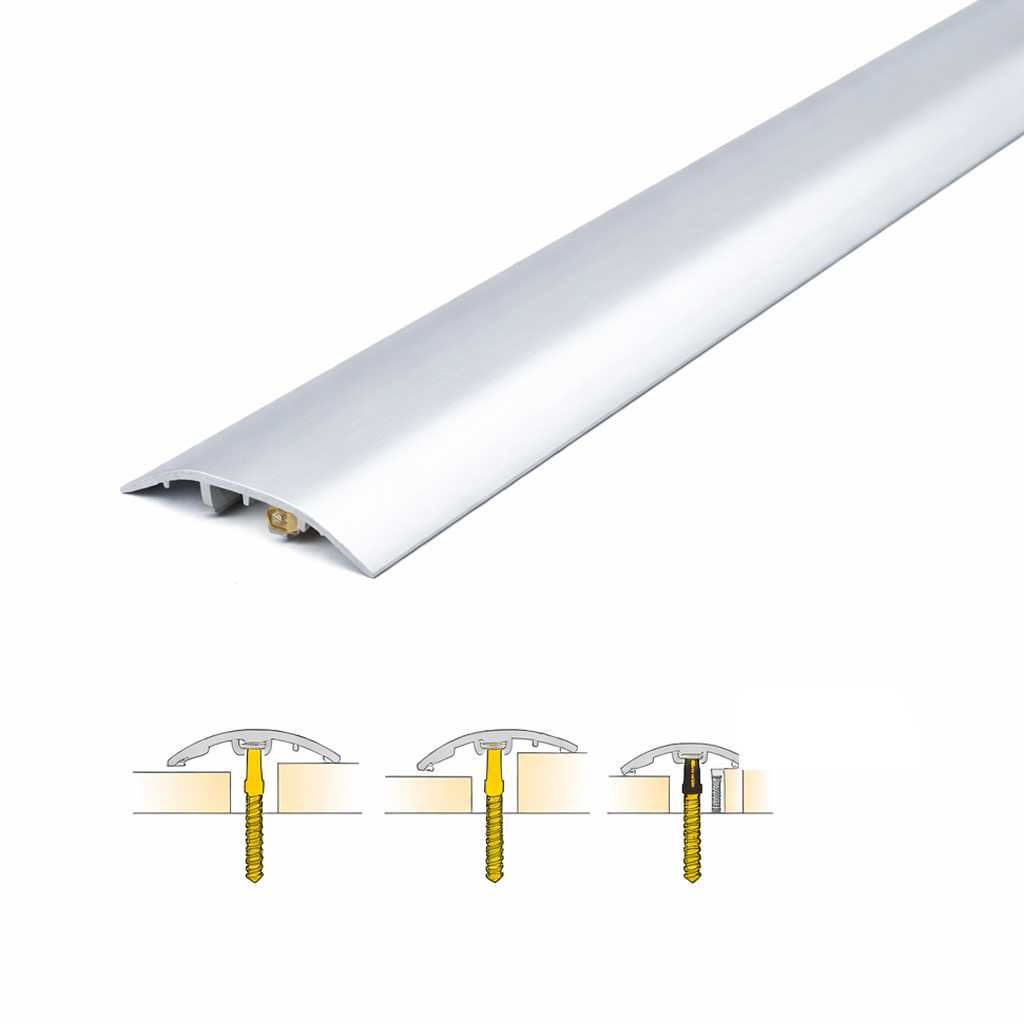 37mm aluminium 4-in-1 wood-effect door threshold S16K profile