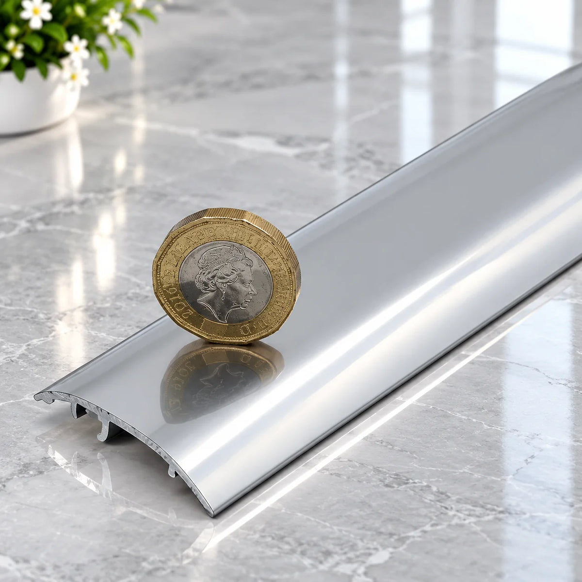 37mm 4-in-1 adjustable aluminium door threshold strip for smooth floor transitions
