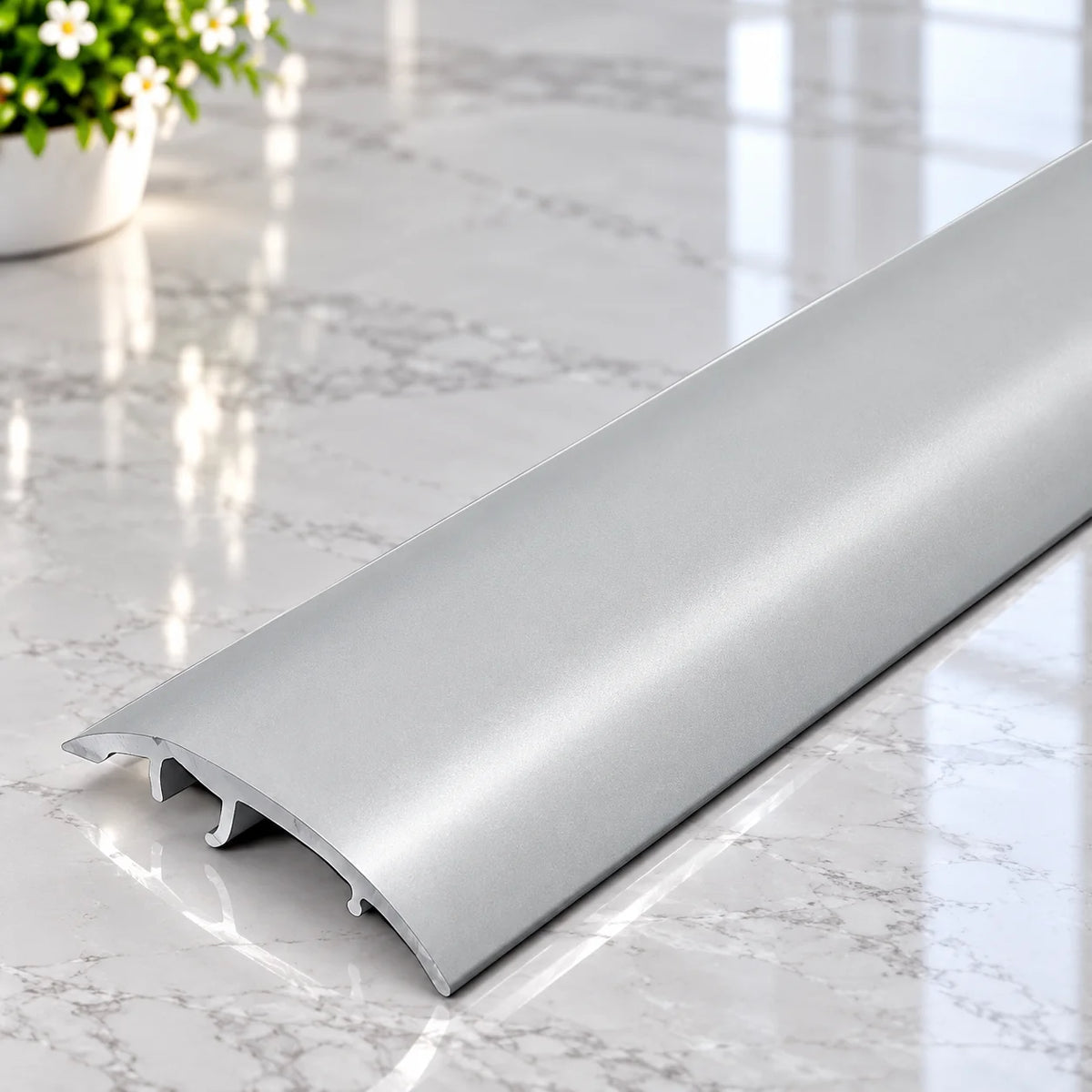 Adjustable 37mm aluminium door threshold strip for joining different floor levels