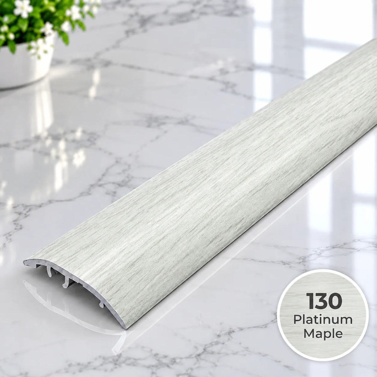 37mm 4-in-1 wood effect aluminium door threshold strip for floor transitions