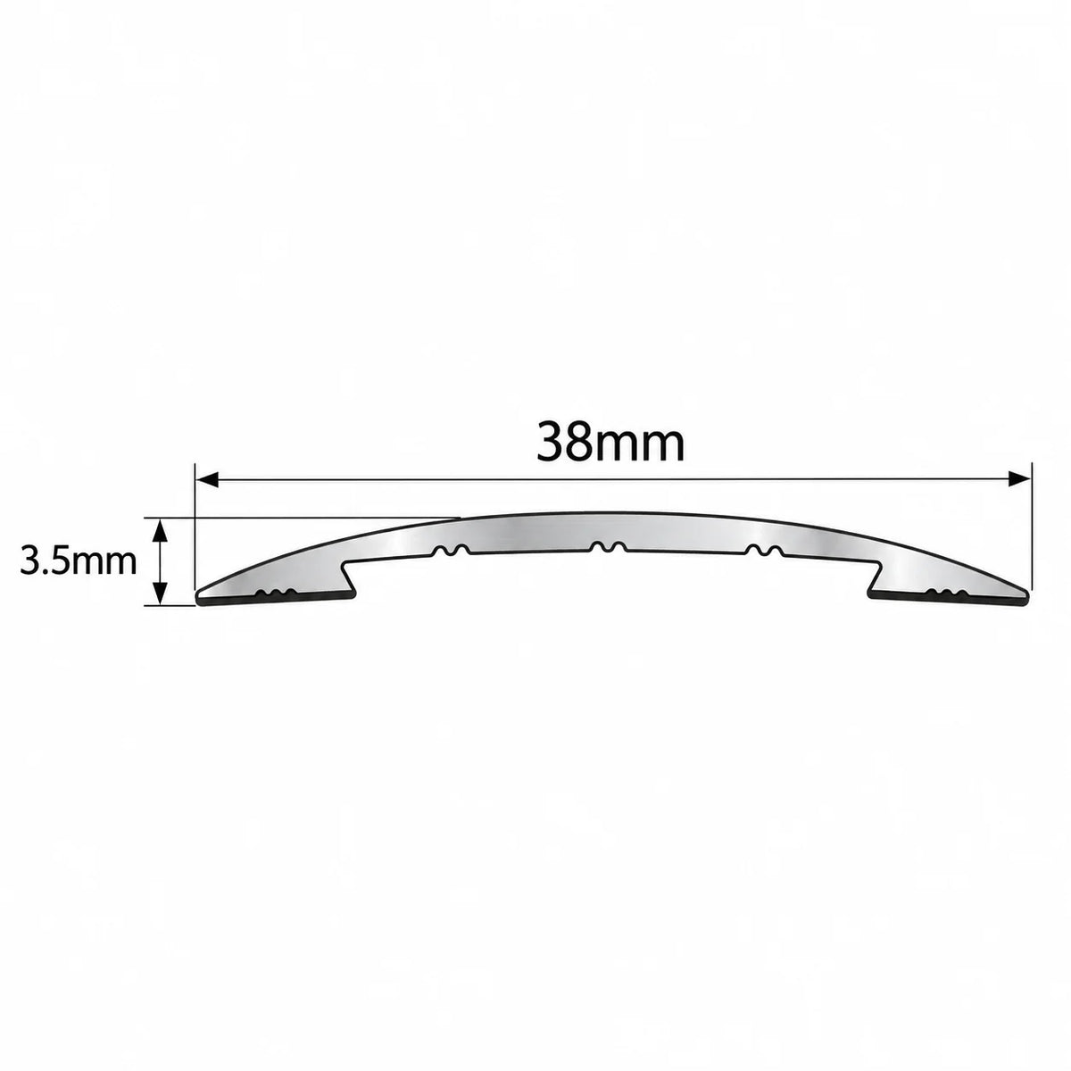 38mm Aluminium Flooring Cover Strip for neat floor transitions