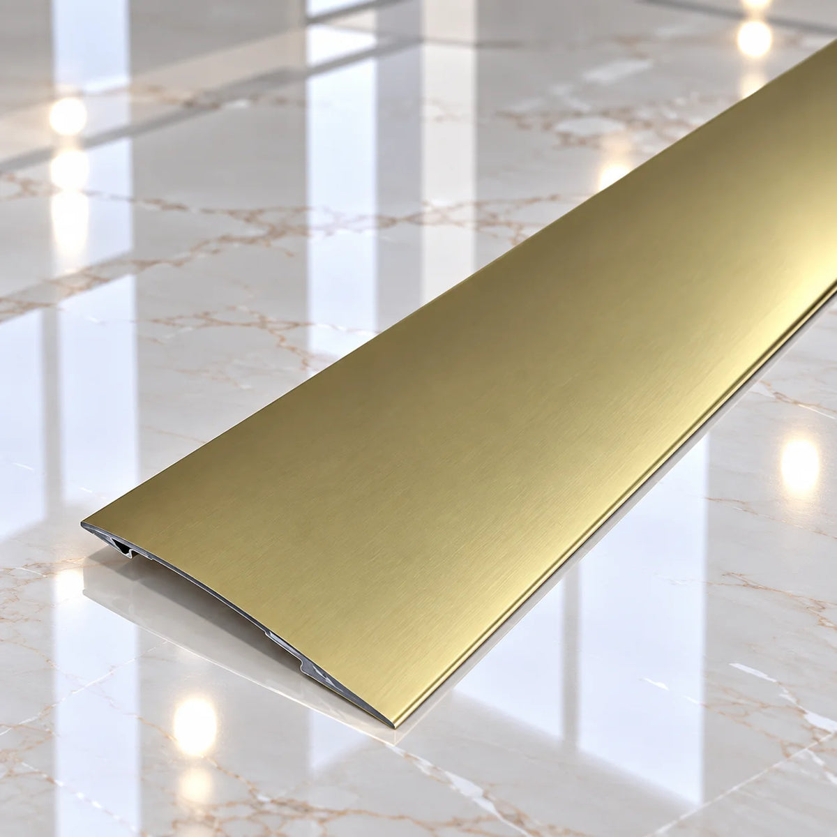 Aluminium 38mm Self-Adhesive Euro Cover Strip for doorways