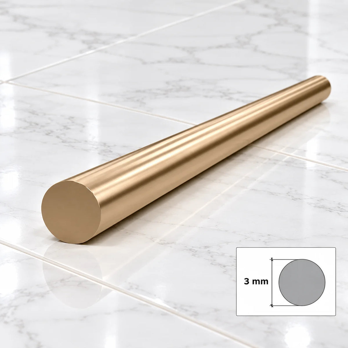 Brass Round Bar CZ121 Rod 1m | Various Sizes Solid Metal In 3 MM