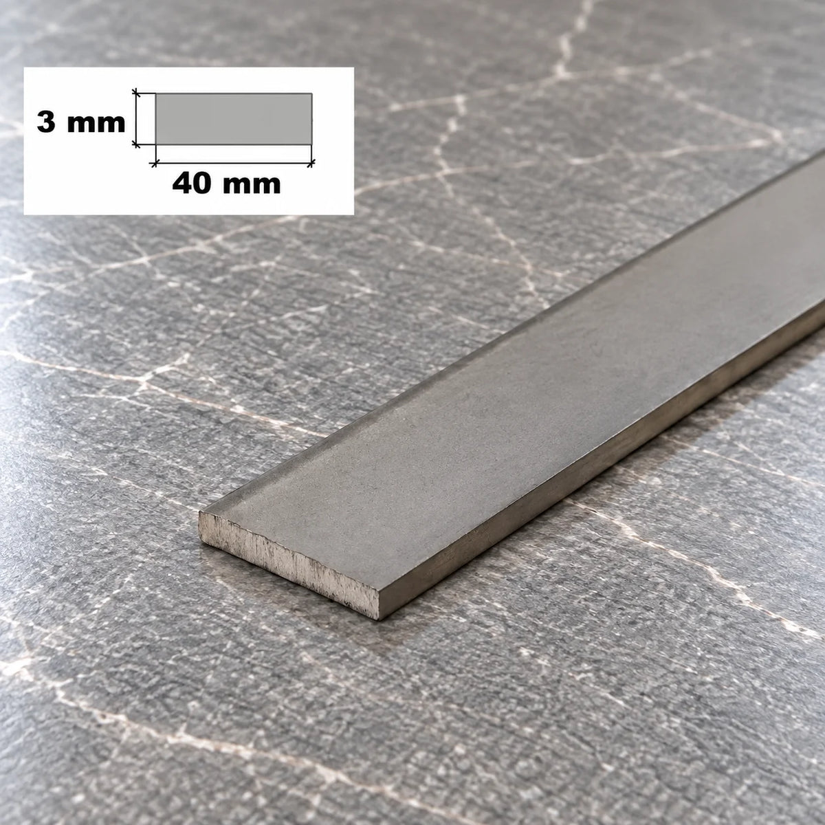 Flat Bar Plate Stainless Steel 304 Grade In 40 X 3 MM