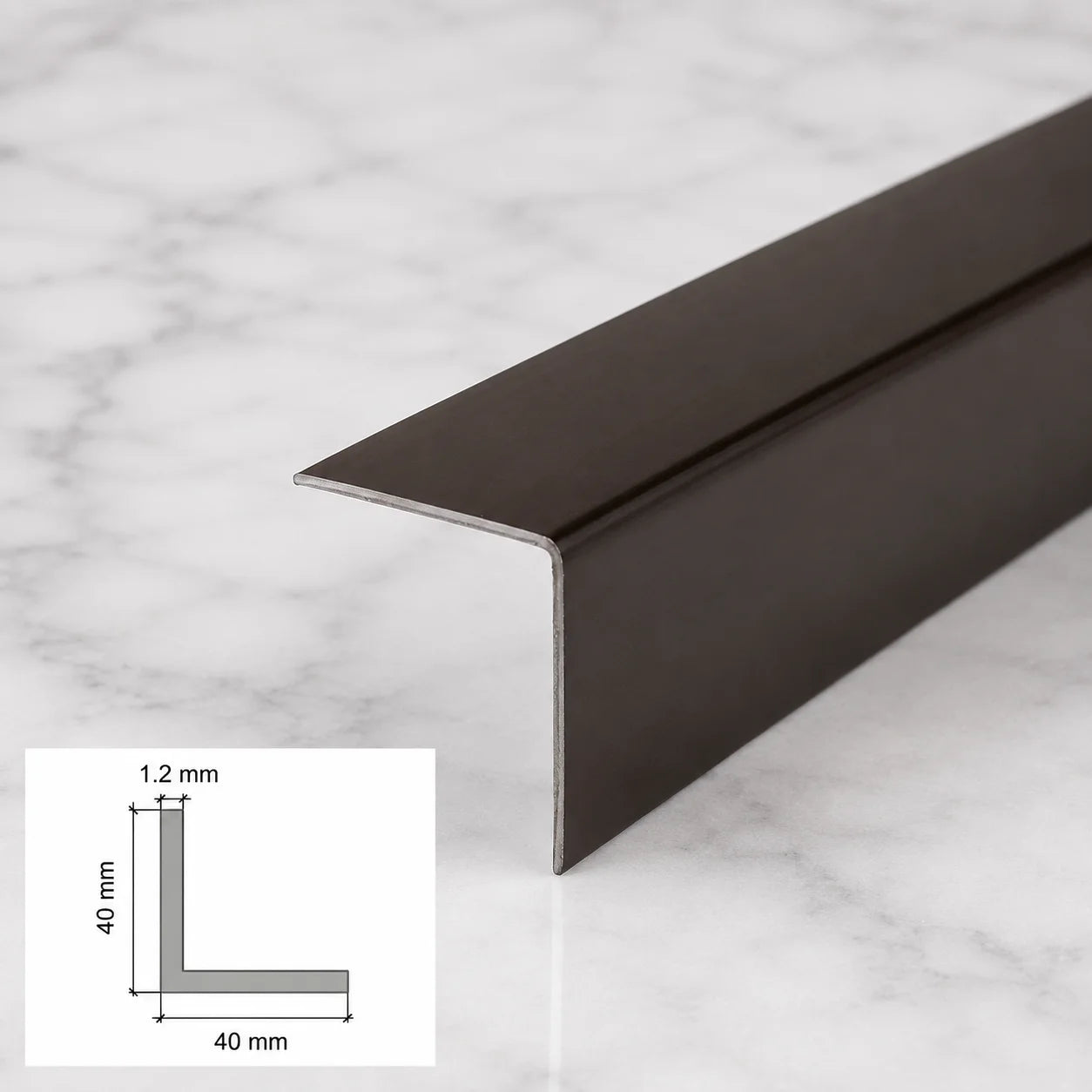 Edge Protector Brown PVC Plastic Corner Angle Trim 90° In 40 X 40 MM