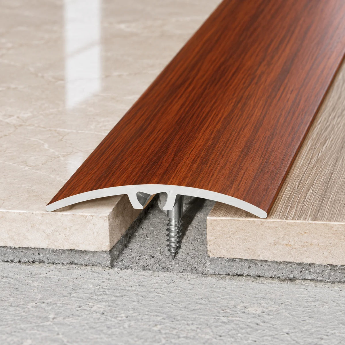 40mm Aluminium Concealed-Fix Floor Transition Strip Realuse Image