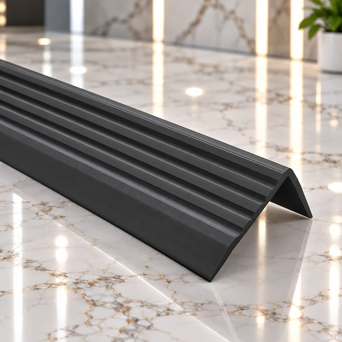 PVC stair nosing 40x25mm with self-adhesive fixing, 1.2m length