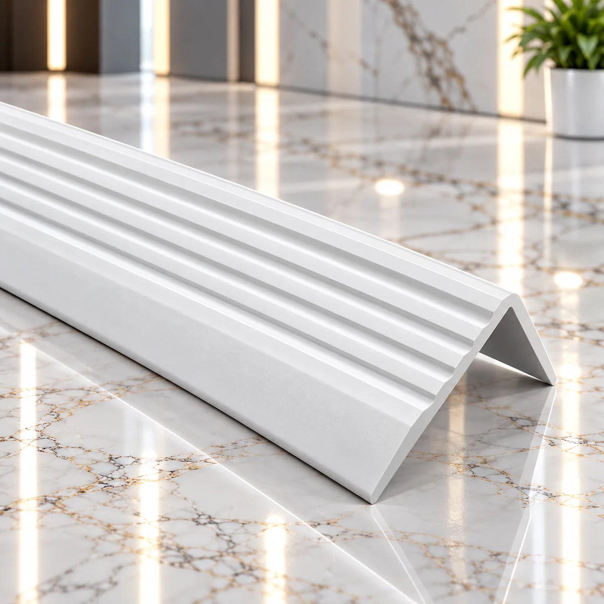 40x25mm PVC stair nosing strip for protecting and finishing step edges