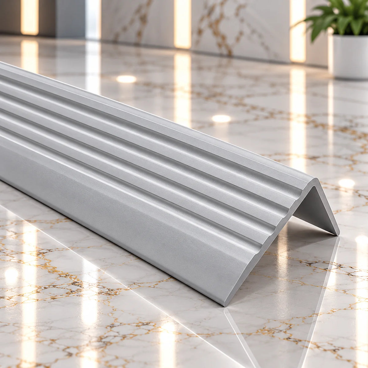 PVC self-adhesive stair nosing 1.2m for residential and commercial stairs