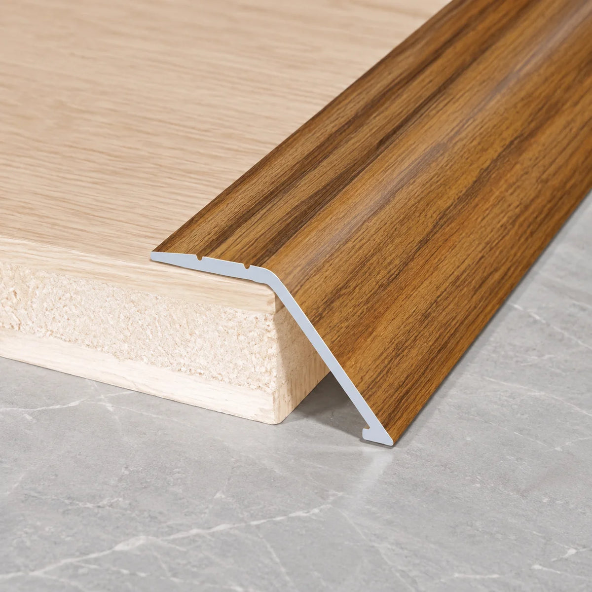 41mm Wood Effect Aluminium Ramp Threshold Strip Realuse Image