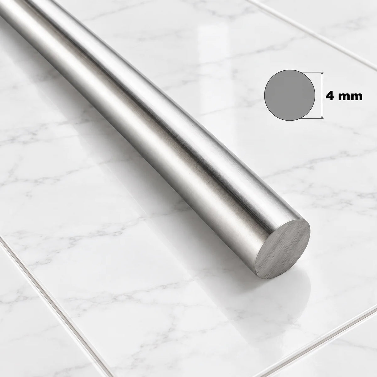 304 Stainless Steel Round Bar 1m | Solid Stainless Steel Rod In 4 MM