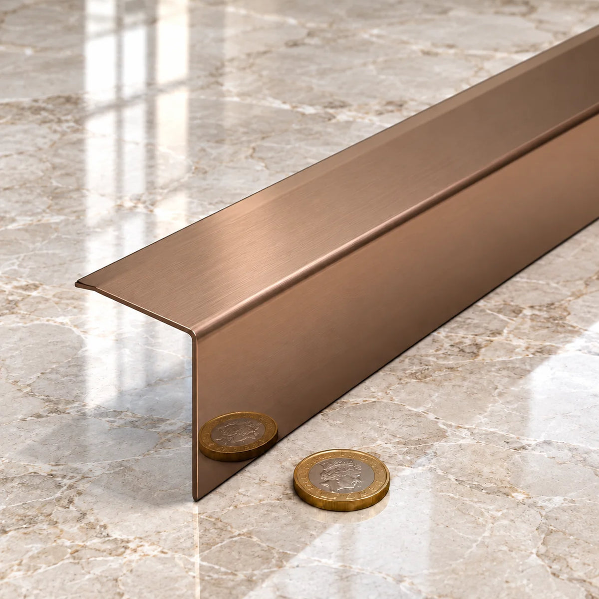 50x50mm stainless steel bevelled corner protector 2.5m for wall edge protection