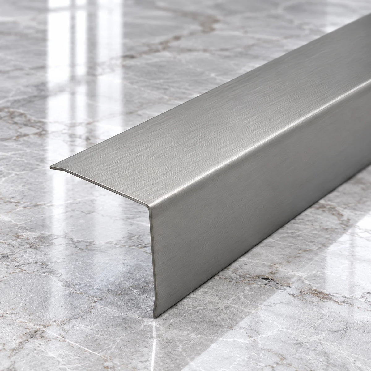 2.5m stainless steel corner protector 50x50mm for exposed wall edges