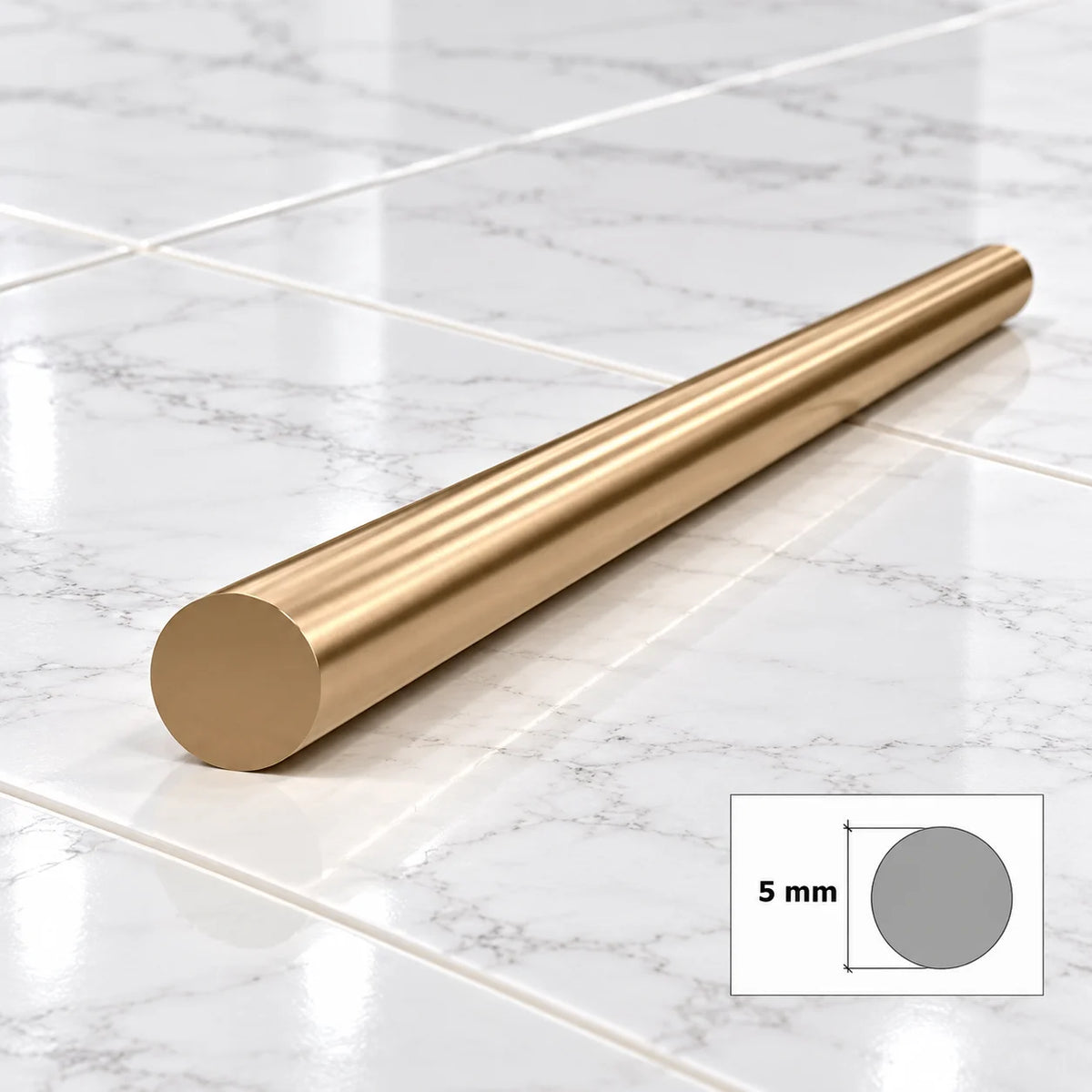 Brass Round Bar CZ121 Rod 1m | Various Sizes Solid Metal In 5 MM