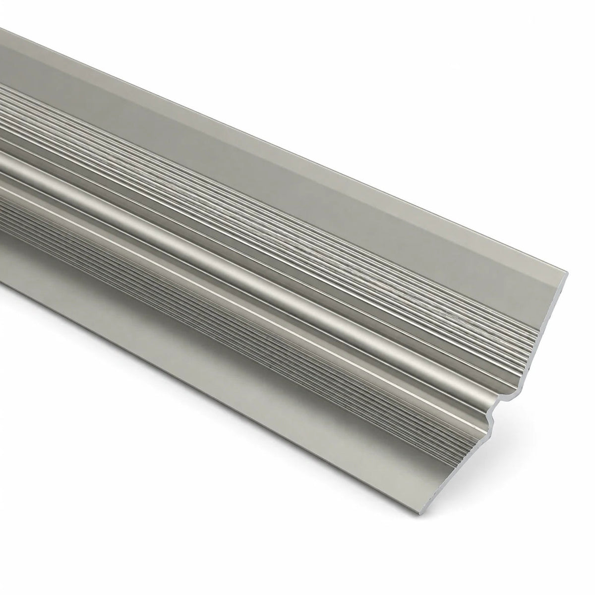 5mm Aluminium Stair Nosing Inner Corner Silver LVT real image