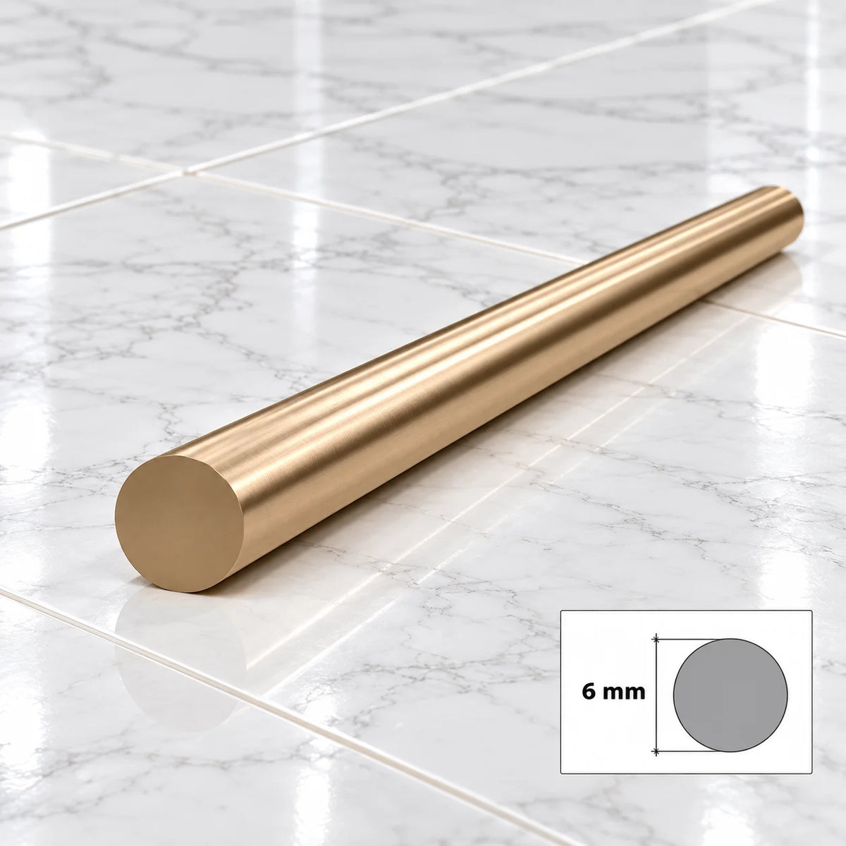 Brass Round Bar CZ121 Rod 1m | Various Sizes Solid Metal In 6 MM