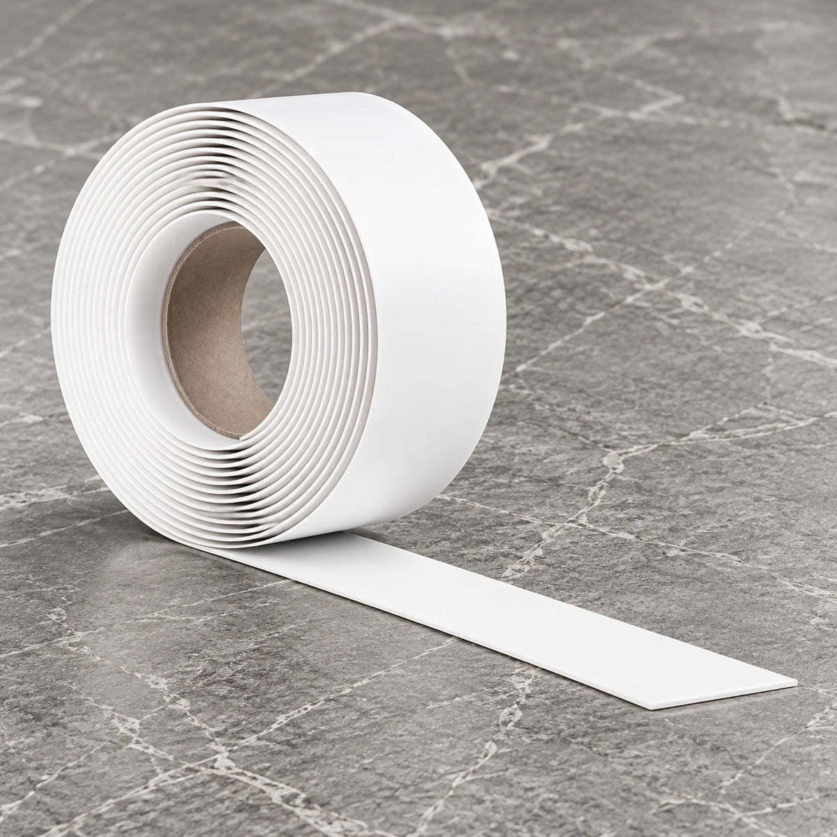 White PVC Plastic Bar Strip Roll Flat Architrave Trim Various Sizes Roll