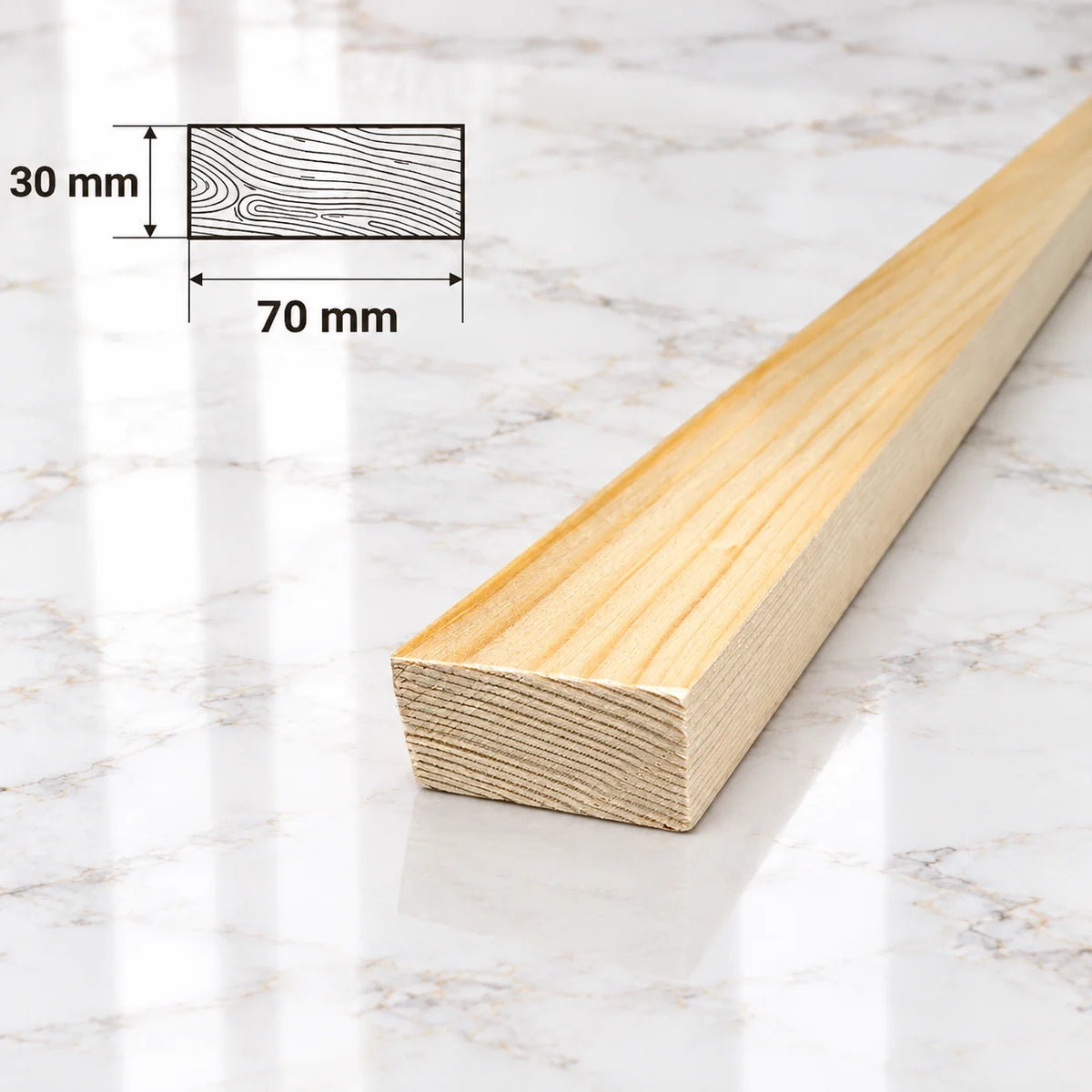 Planed Timber Beams | Pine & Spruce PSE Wood Battens In 70 X 30 MM
