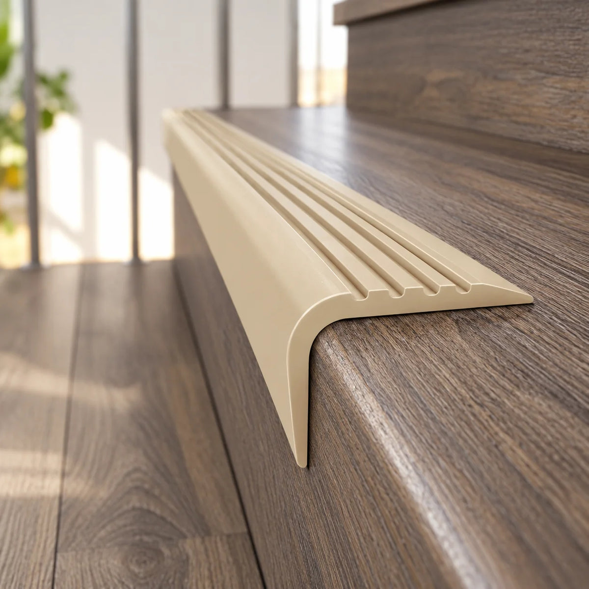 52mm x 40mm non-slip PVC stair edging trim for residential and commercial stairs