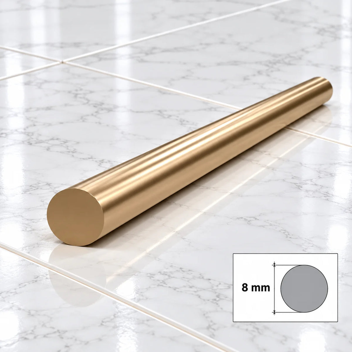 Brass Round Bar CZ121 Rod 1m | Various Sizes Solid Metal In 8 MM