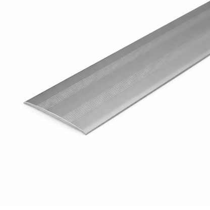 Inox A08 35mm anodised aluminium flat threshold profile for covering floor joints at doorways.