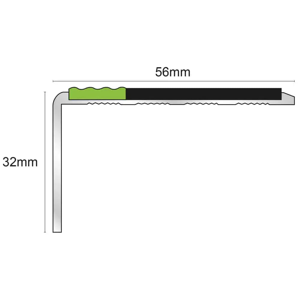  Non Slip Stair Nosing Edge Trim With Pvc Insert