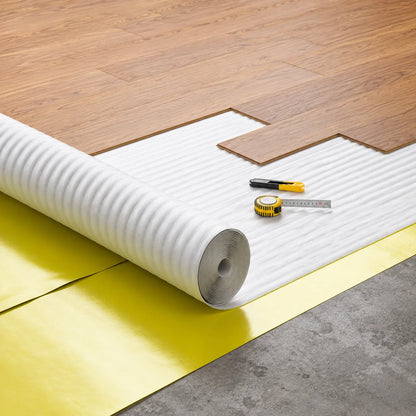Acoustic Underlay Roll 2 MM Thick White Real Usage Image