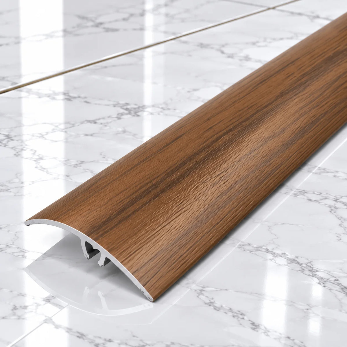 50mm Wood Effect Aluminium Adjustable Threshold Strip In Afrezy Color