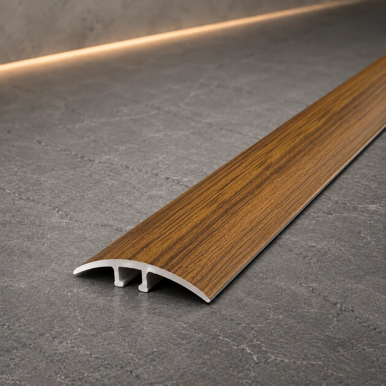 E64 40mm Pvc Wood Effect Door Threshold Strip in Afrezy Color