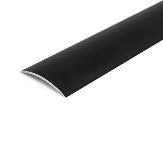 Black A04 49mm aluminium door threshold strip for floor transitions
