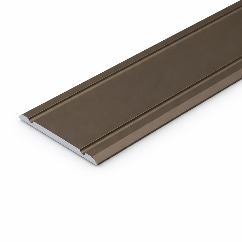 Champagne A02 30mm aluminium flat door threshold strip self adhesive installation