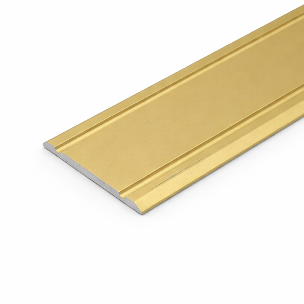 Golden A02 30mm aluminium flat door threshold strip self adhesive installation