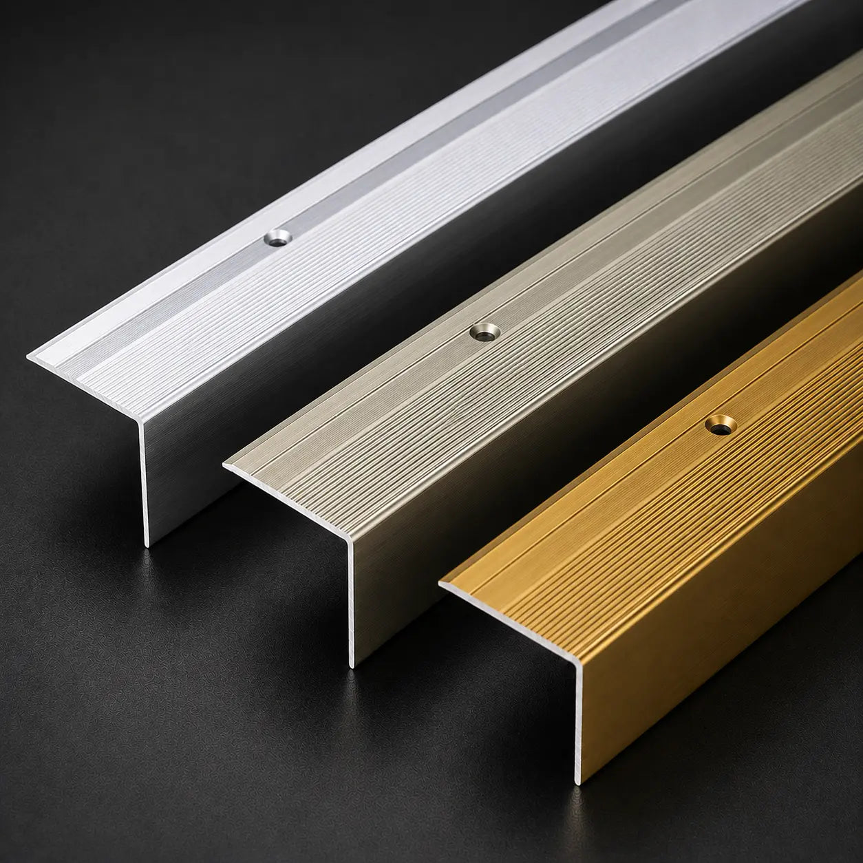 Aluminium Stair Nosing Step Edge Trim Anodised 45x40_Available colors