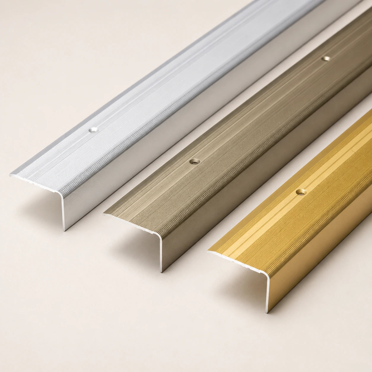 Aluminium Stair Nosing 118cm Available colors