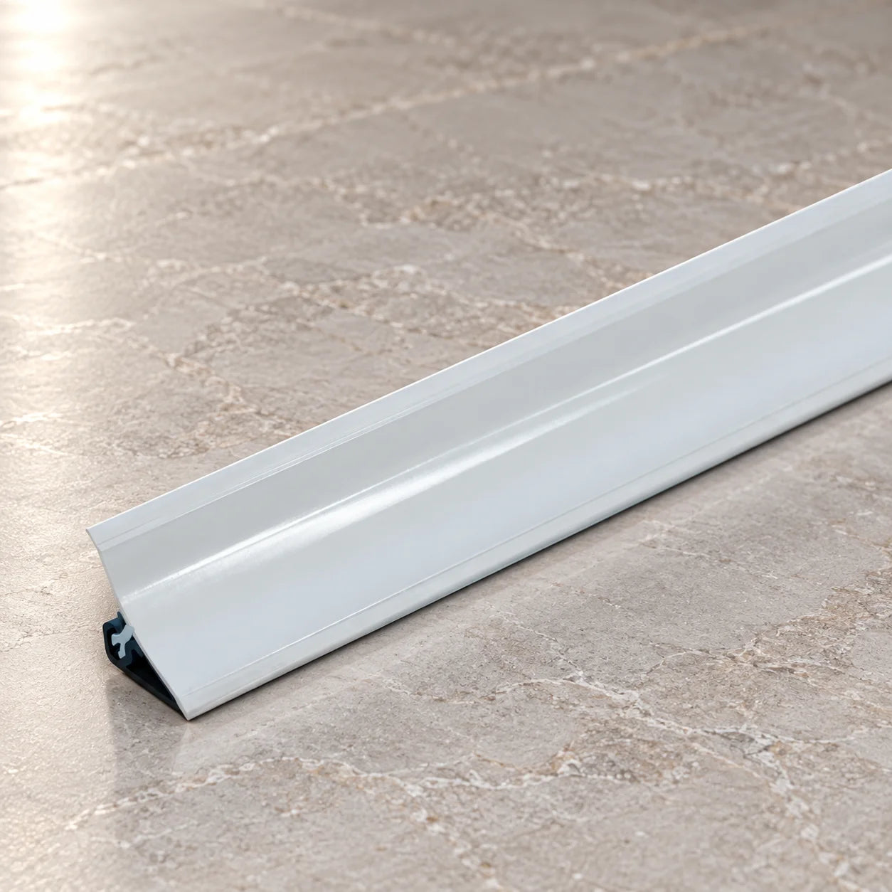 PVC Splashback Trim Worktop Edging Profile Kitchen Bathroom Accessory In Aluminium Color