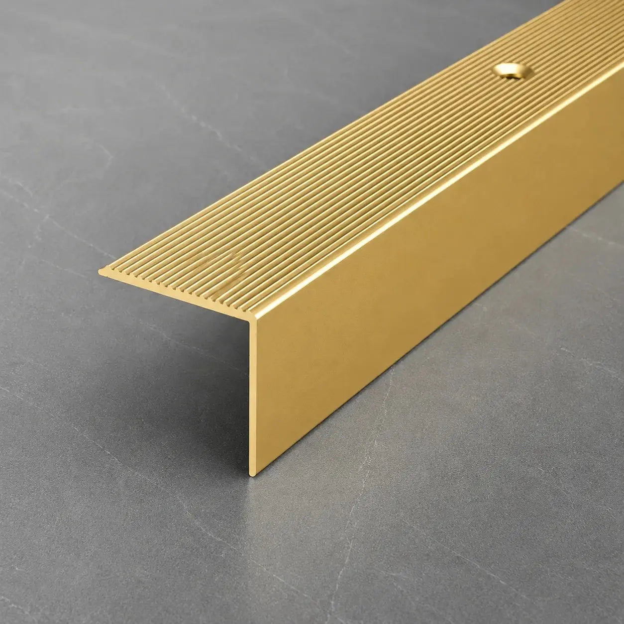 Aluminium Stair Nosing Anodised Grooved Anti-Slip 30x30_Gold Product
