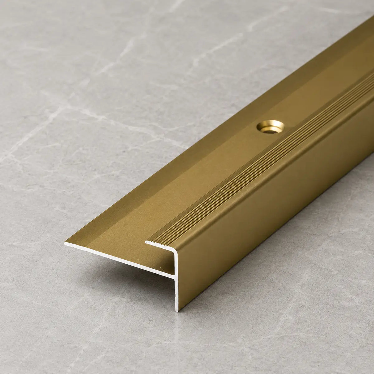 Aluminium Stair Nosing Corner Gold