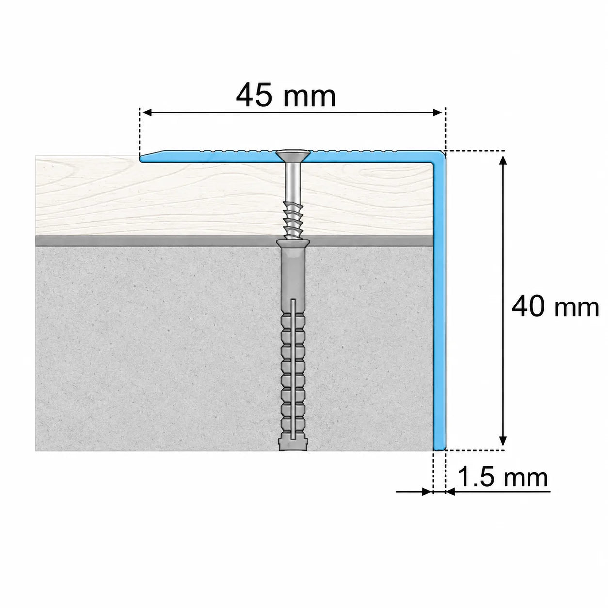 Aluminium_Stair_Nosing_Step_Edge_Trim_Anodised_45x40_Diagram