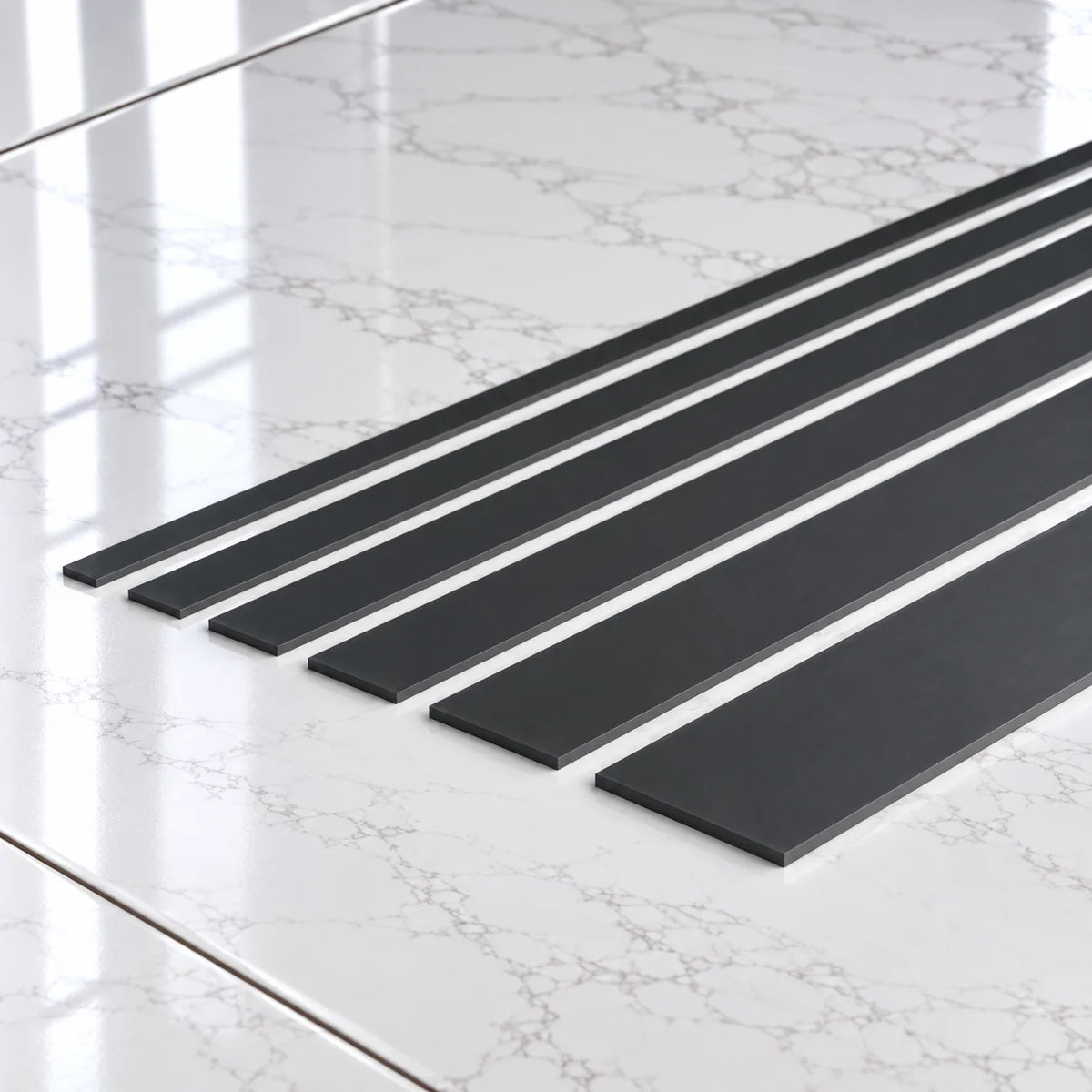 PVC Plastic TW Black White Anthracite Flat Bar Strip Anthracite All Sizes