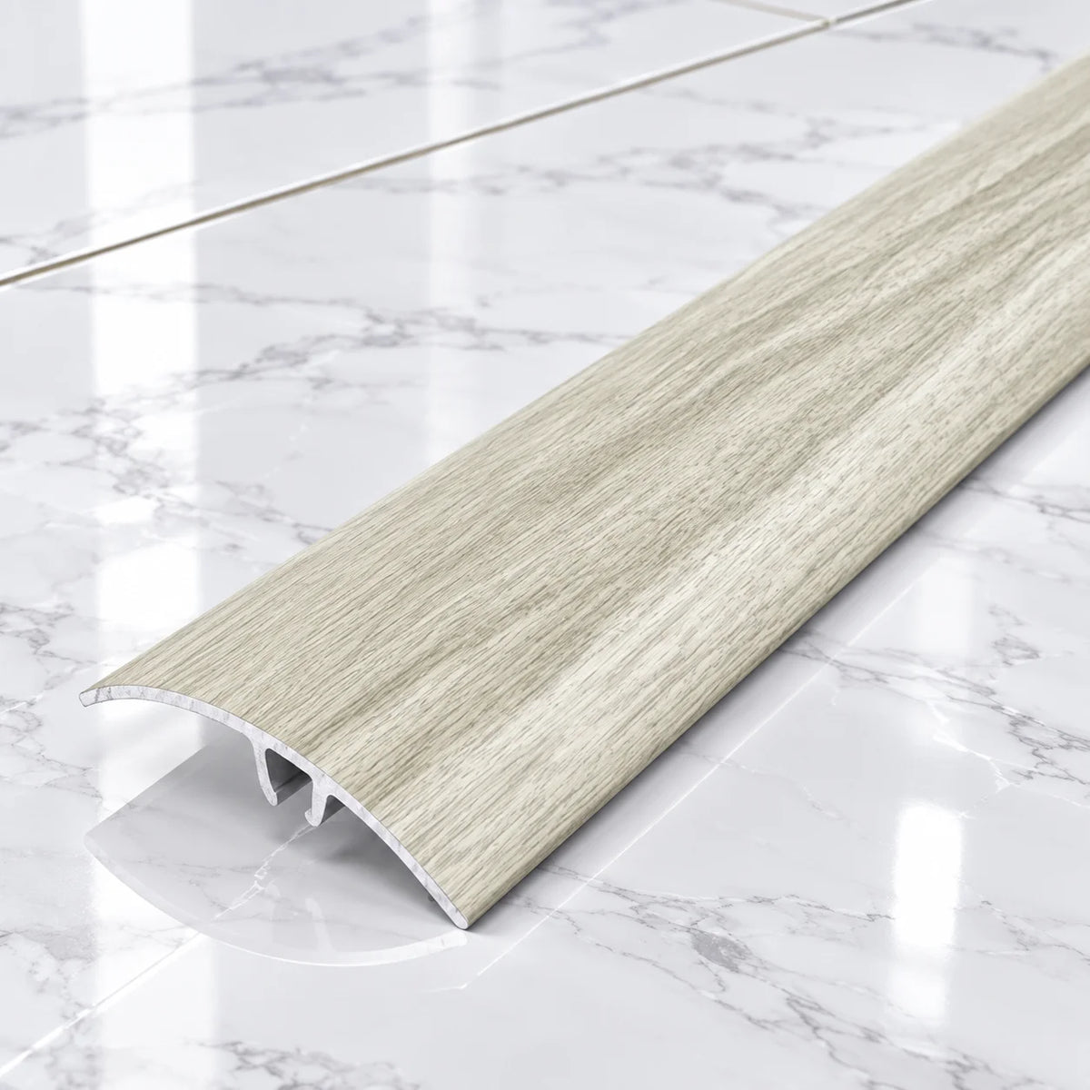50mm Wood Effect Aluminium Adjustable Threshold Strip In Arctic Oak Color