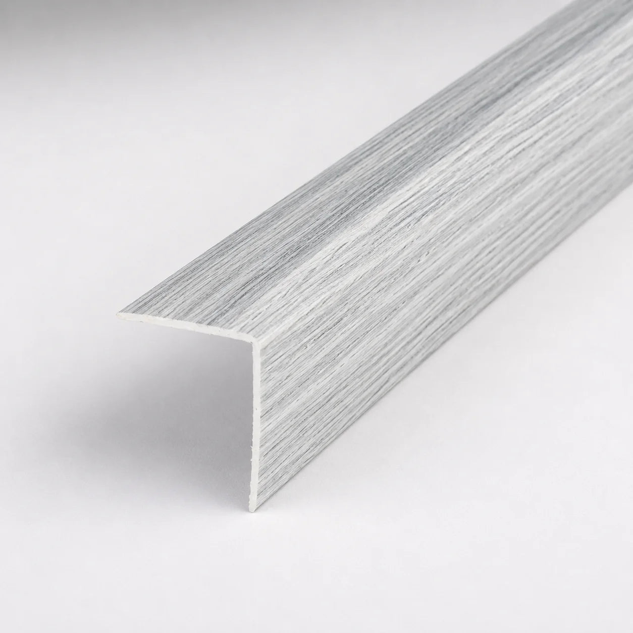 PVC Plastic Edge Protector Moulding Wood Effect Corner Angle Trim 90° In Ash Color