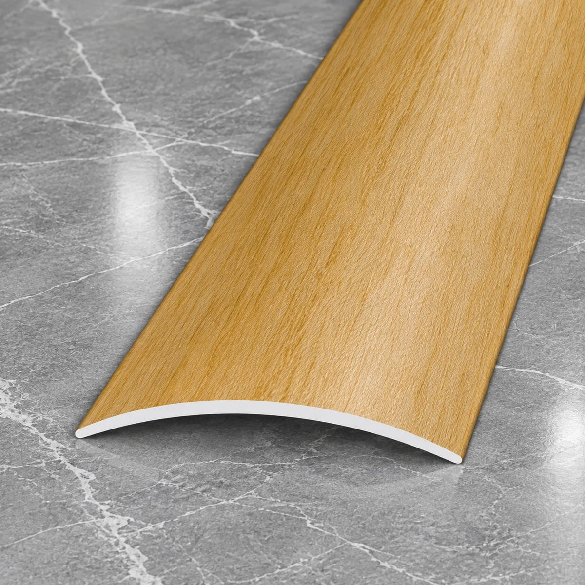 40mm Wood Effect Aluminium Self-Adhesive Threshold Strip In Beech Color